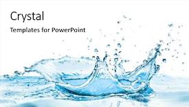  Presentation with basic - Cool new PPT theme with basic shapes - water splash with reflection backdrop and a white colored foreground