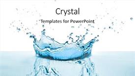  Presentation with basic - Beautiful presentation theme featuring basic shapes - water splash with reflection backdrop and a white colored foreground