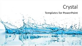  Presentation with basic - Audience pleasing slide deck consisting of basic shapes - water splash with reflection backdrop and a white colored foreground