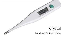  Presentation with white - Theme enhanced with basic sickness - thermometer on white background and a white colored foreground