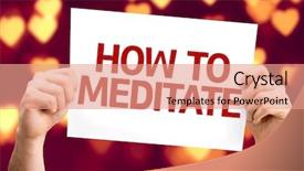  Presentation with heart - Presentation theme featuring basic training - how to meditate card background and a  colored foreground