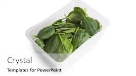  Presentation with plastic bag - PPT theme with basil-in-plastic-bag-isolated background and a white colored foreground