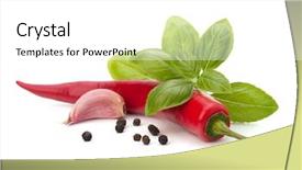  Presentation with chili - Cool new presentation design with pretty brunette using her smartphone with coffee in her hand in the bakery store backdrop and a violet colored foreground