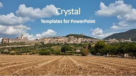  Presentation with world heritage - Colorful slides enhanced with basilica and other franciscan site backdrop and a teal colored foreground