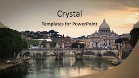  Presentation with rome italy - Colorful presentation theme enhanced with texture of bark wood use as natural background backdrop and a tawny brown colored foreground
