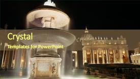  Presentation with peter - Colorful PPT layouts enhanced with basilica at night in vatican backdrop and a tawny brown colored foreground