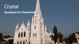  Presentation with church - Cool new theme with basilica cathedral church in chennai backdrop and a ocean colored foreground