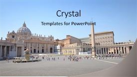  Presentation with vatican - Slides having basilica di san pietro vatican background and a light blue colored foreground