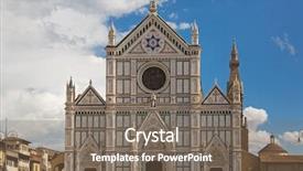  Presentation with holy spirit christian cross silhouette - Audience pleasing slides consisting of basilica di santa croce franciscan backdrop and a gray colored foreground