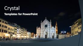  Presentation with santa - Amazing presentation design having basilica-di-santa-croce backdrop and a black colored foreground