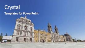  Presentation with baroque - Audience pleasing PPT theme consisting of basilica in portugal franciscan backdrop and a  colored foreground