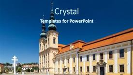 Presentation with czech republic - Presentation design consisting of basilica-of-assumption-of-mary background and a ocean colored foreground