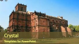  Presentation with old india - Audience pleasing presentation theme consisting of basilica of bom jesus old backdrop and a tawny brown colored foreground