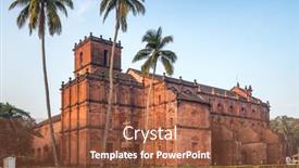 Presentation with old india - Presentation theme enhanced with basilica-of-bom-jesus background and a tawny brown colored foreground