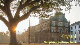  Presentation with goa - Colorful presentation theme enhanced with basilica-of-bom-jesus backdrop and a tawny brown colored foreground