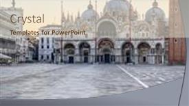  Presentation with covid - Slides featuring basilica-of-saint-mark background and a sky blue colored foreground