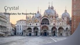  Presentation with saint - Slide set enhanced with basilica-of-saint-mark background and a lemonade colored foreground