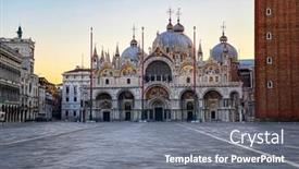  Presentation with environmental health during covid 19 - Audience pleasing slide set consisting of basilica-of-saint-mark backdrop and a gray colored foreground