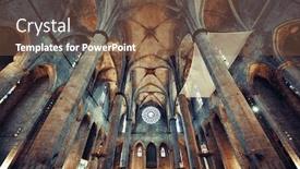  Presentation with santa - Beautiful PPT theme featuring basilica-of-santa-maria-del backdrop and a tawny brown colored foreground