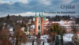  Presentation with holy - Theme consisting of basilica-of-the-holy-trinity background and a light blue colored foreground