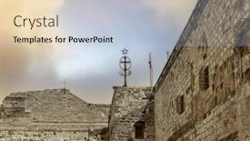  Presentation with nativity - PPT theme with basilica-of-the-nativity background and a light blue colored foreground