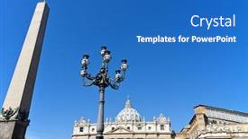  Presentation with rome italy - Slide deck consisting of basilica-s-pietro-rome-italy background and a teal colored foreground