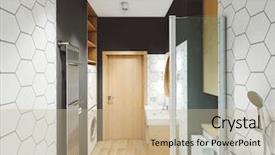  Presentation with bathroom - Cool new slide deck with basin towel - interior of bathroom backdrop and a mint green colored foreground