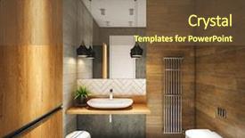  Presentation with bathroom - Amazing slide set having basin towel - interior of bathroom backdrop and a tawny brown colored foreground