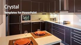  Presentation with kitchen towel - Cool new theme with basin towel - modern kitchen with a prepared backdrop and a tawny brown colored foreground