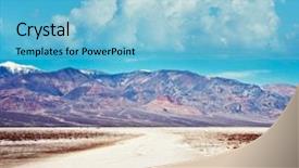 Presentation with national parks yosemite valley yosemite - Presentation theme with basins - badwater basin in death valley background and a light blue colored foreground