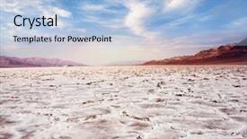  Presentation with north america - Presentation design having basins - badwater basin in death valley background and a light blue colored foreground