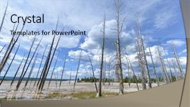  Presentation with hot springs - Amazing presentation design having basins - yellowstone national park - dead backdrop and a light blue colored foreground