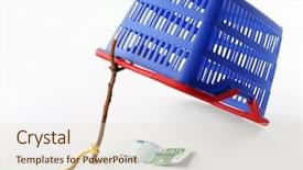  Presentation with bag - Cool new slide deck with basket ambush advertising and marketing backdrop and a lemonade colored foreground