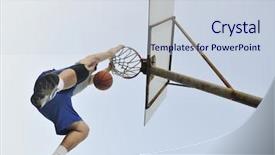  Presentation with kids play sports children sports - PPT layouts enhanced with basket ball court - basketball player practicing and posing background and a lemonade colored foreground