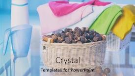  Presentation with natural soap - Beautiful presentation theme featuring basket-full-of-soap-nuts backdrop and a mint green colored foreground