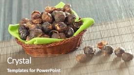  Presentation with natural soap - Slides having basket full of soap nuts background and a coral colored foreground