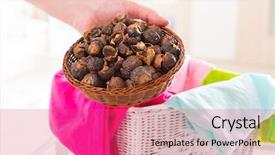  Presentation with eco soap - Presentation theme with basket full of soap background and a red colored foreground