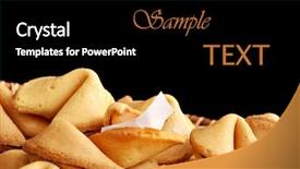  Presentation with fortune cookie - Slide set enhanced with basket of fortune cookies background and a black colored foreground