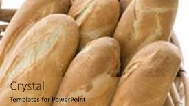  Presentation with gem stones smudge sticks - Audience pleasing presentation consisting of basket-of-french-sticks backdrop and a gold colored foreground