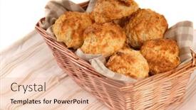  Presentation with cheddar - Presentation theme having basket-of-freshly-baked-cheddar background and a lemonade colored foreground