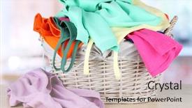  Presentation with clothing wooden clothes hanger object - Theme having beautiful young woman using mobile background and a gray colored foreground