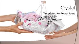  Presentation with childish - Amazing PPT layouts having basket with clothes to another backdrop and a white colored foreground
