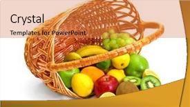  Presentation with fruits - Slide deck featuring basket-with-fresh-fruits-isolated background and a gold colored foreground