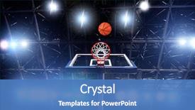  Presentation with basketball - Beautiful PPT layouts featuring basketball - basket ball heading the hoop backdrop and a teal colored foreground