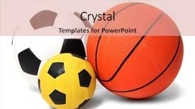  Presentation with basketball - Amazing slide deck having basketball-and-football-balls-isolated backdrop and a coral colored foreground
