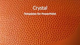  Presentation with basketball - Cool new presentation design with basketball ball detail leather surface backdrop and a crimson colored foreground