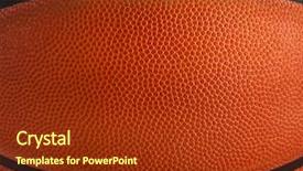  Presentation with basketball - Amazing presentation design having basketball ball detail leather texture backdrop and a tawny brown colored foreground