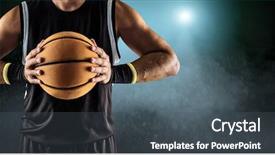  Presentation with basketball basketball hoop sport ball - Beautiful presentation theme featuring lancer du poids athletisme - basketball ball in a male backdrop and a dark gray colored foreground