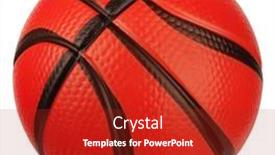  Presentation with pets - PPT layouts enhanced with basketball-ball-toy-for-pets background and a crimson colored foreground
