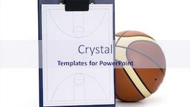  Presentation with coach - Cool new presentation design with basketball coach set backdrop and a sky blue colored foreground